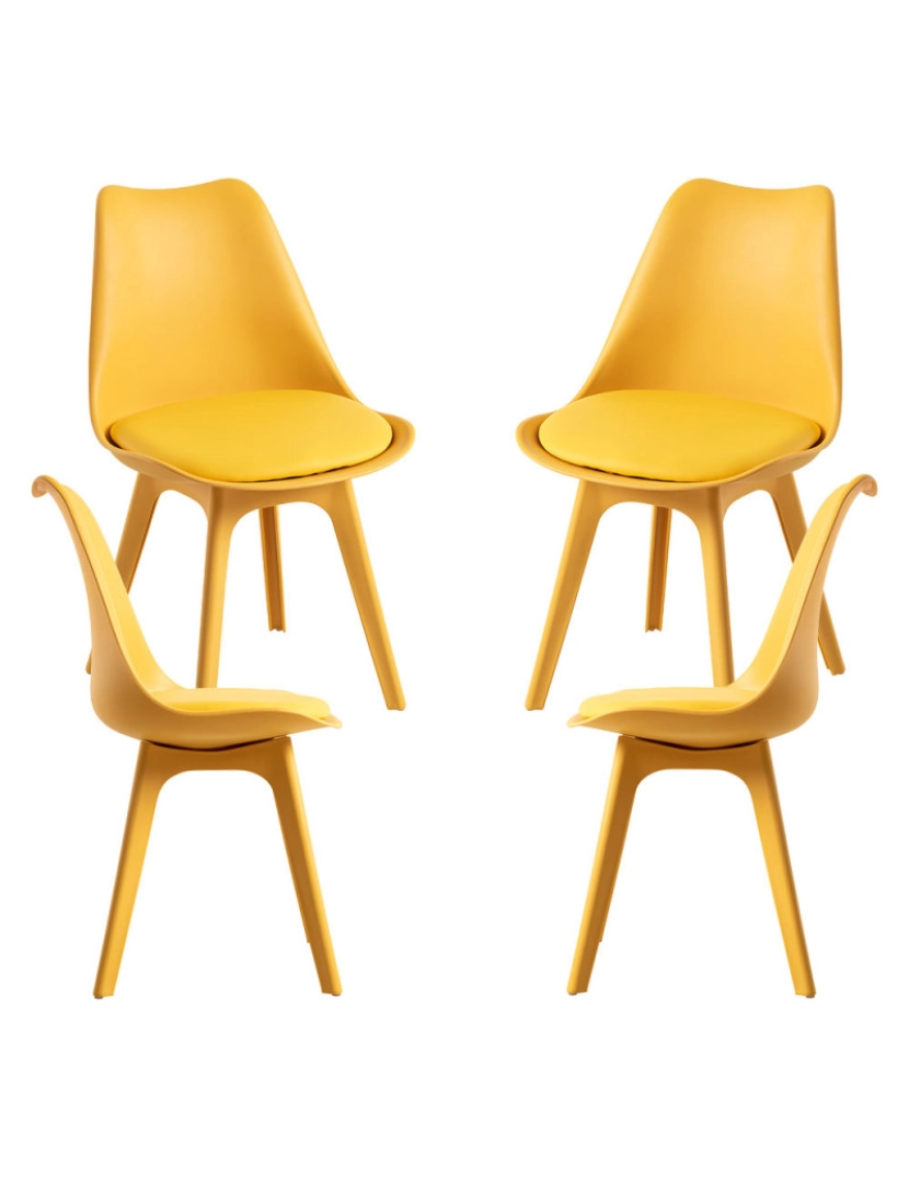 Presentes Miguel - Pack 4 Cadeiras Synk Suprym - Amarelo