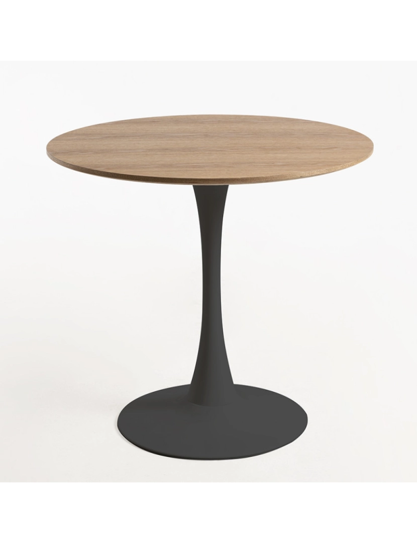 imagem de Mesa Kolio 80 cm Madera - Preto1