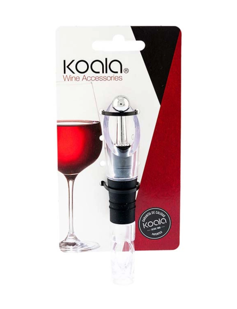 Koala - Bico para Vinho Koala Bodega Antigotejamento Metal Transparente