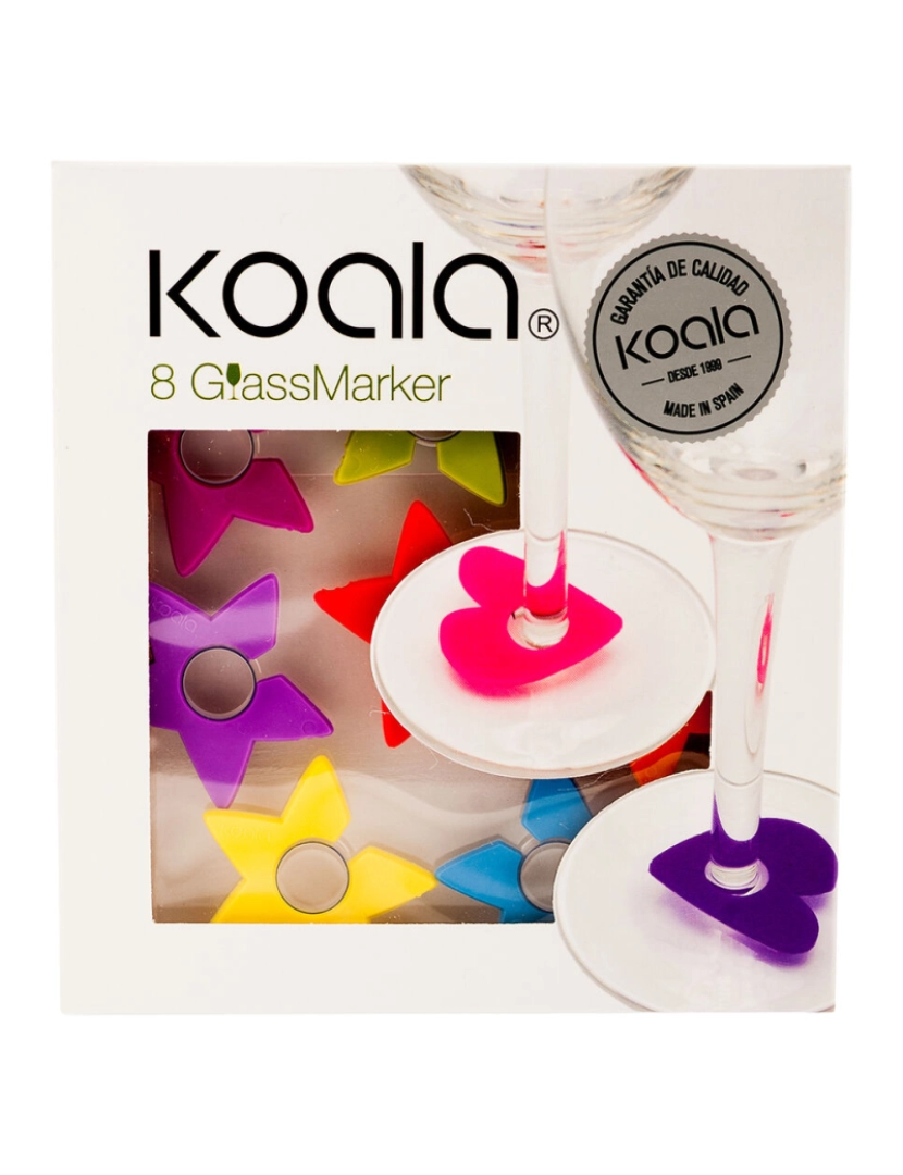 Koala - Identificador de Copos Estrela Plástico Multicolor 8 Peças