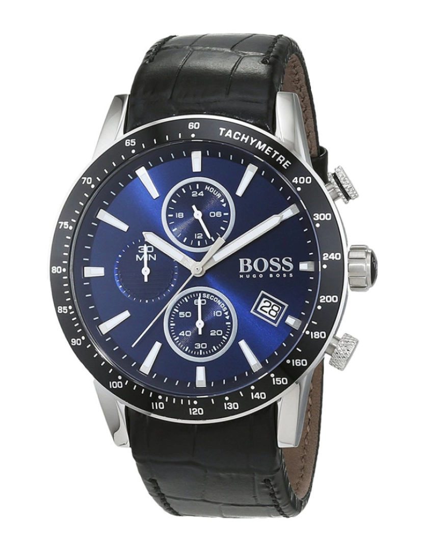Hugo Boss - Relógio Prateado, Preto e Azul