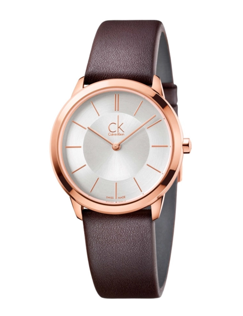 Calvin Klein - Relógio Senhora Castanho Escuro e Rosa Dourado 
