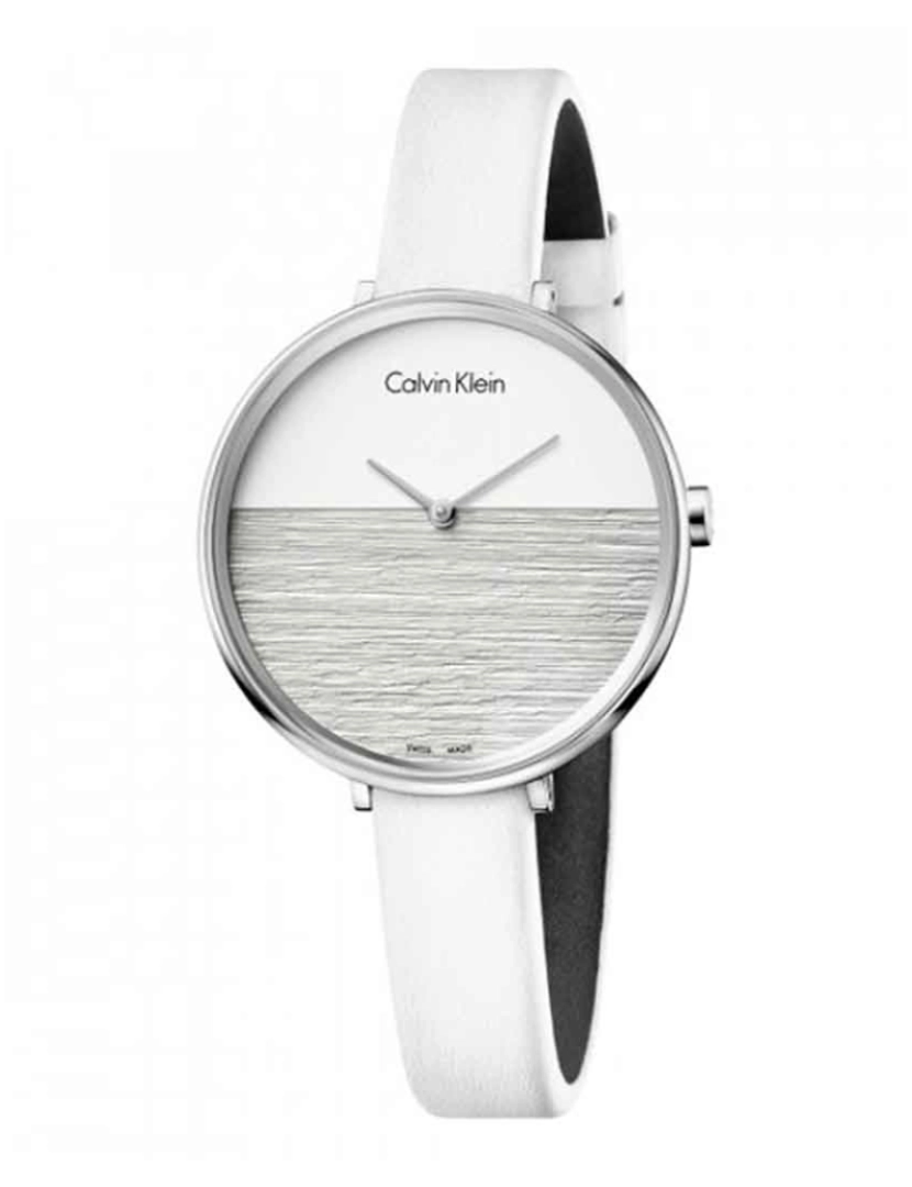 Calvin Klein - Relógio Senhora Branco e Prateado