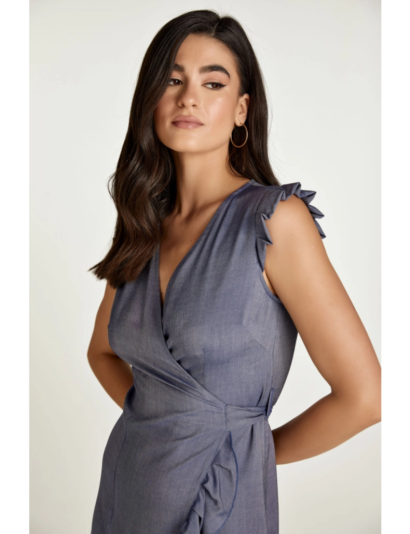 imagem de Vestido de estilo denim azul6