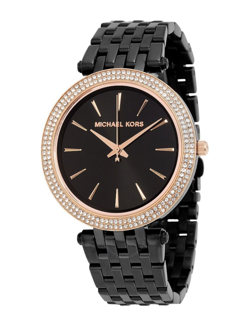 Michael Kors - Relógio Michael Kors Darci Preto e Dourado Rosa