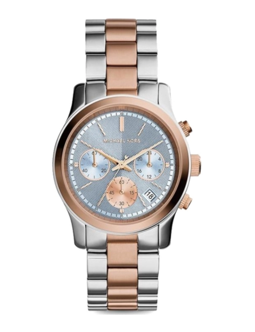 Michael Kors - Relógio Michael Kors Prateado Fundo Azul