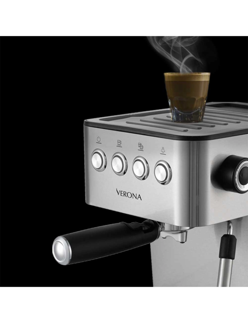 imagem de Máquina de Café PRIXTON Verona com Vaporizador Ajustável | Cinzento4