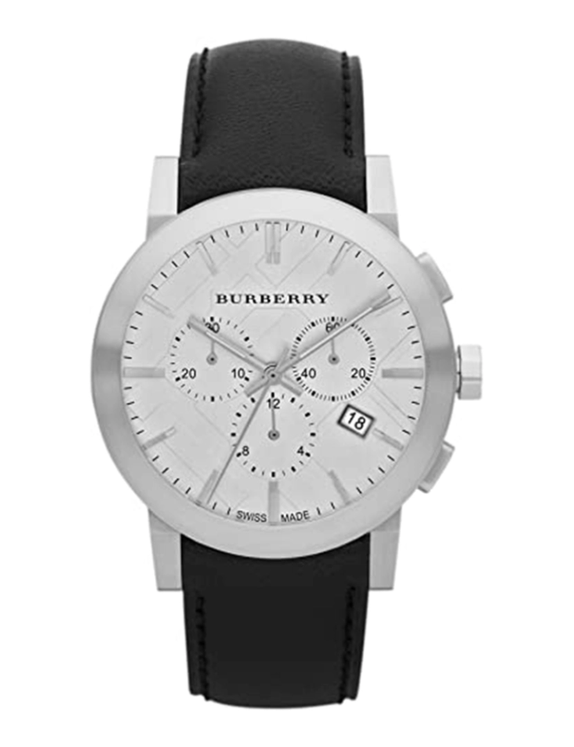 Burberry - Relógio Homem Preto e Prateado 