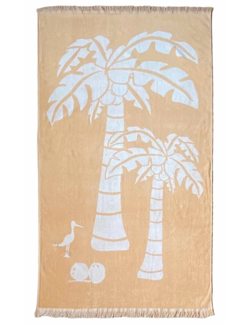 Le Comptoir De La Plage - Toalha de praia veludo Jacquard com franjas Cocobeach 90x170 390g/m²