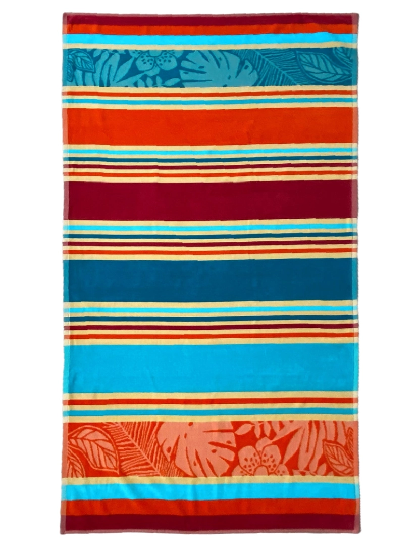 Le Comptoir De La Plage - Toalha de praia em veludo Jacquard cinzelado Zebrina 90x170 340g/m²