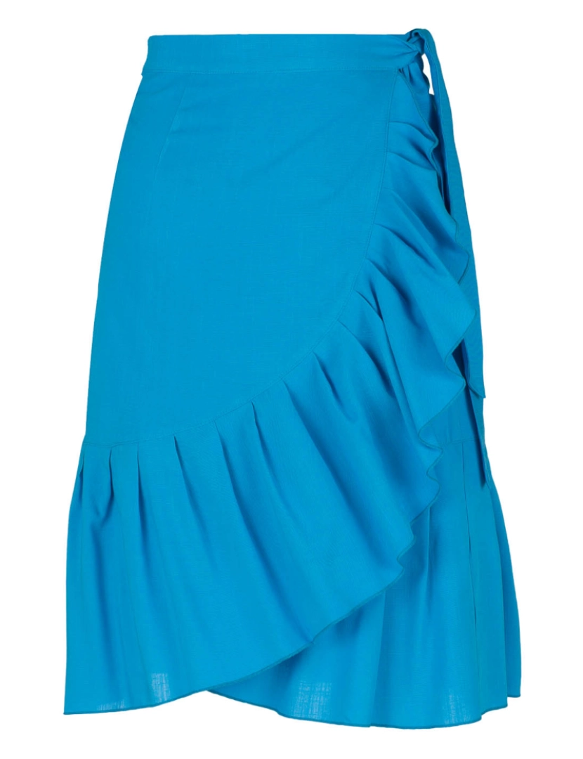 imagem de Turquesa Wrap Ruffle Skirt1