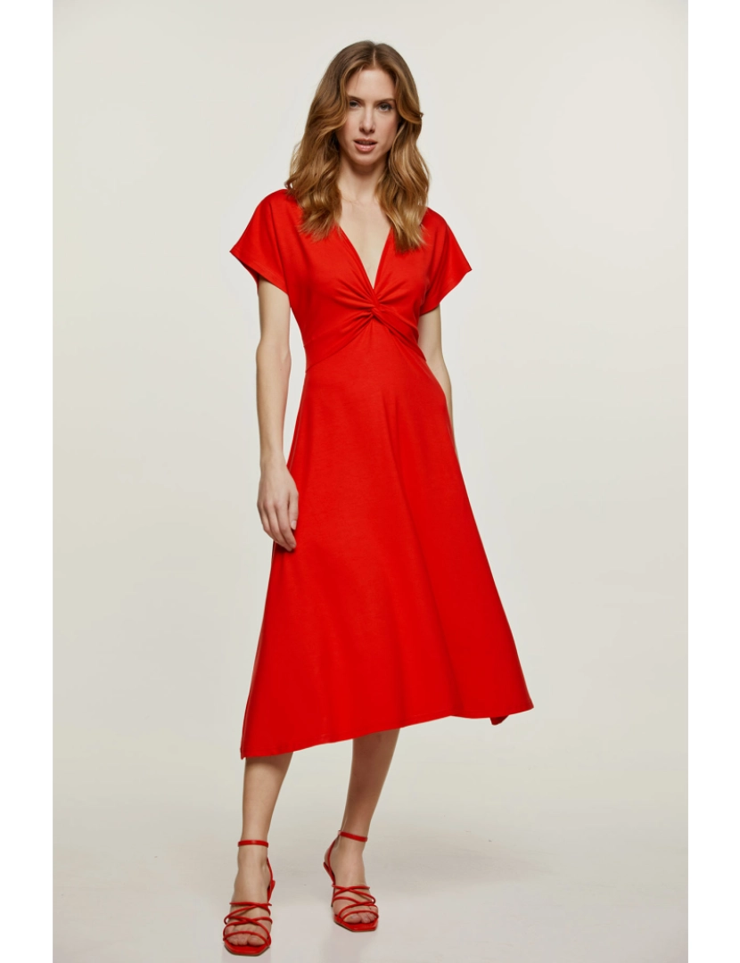 imagem de Red Knot Detalhe Vestido Midi2