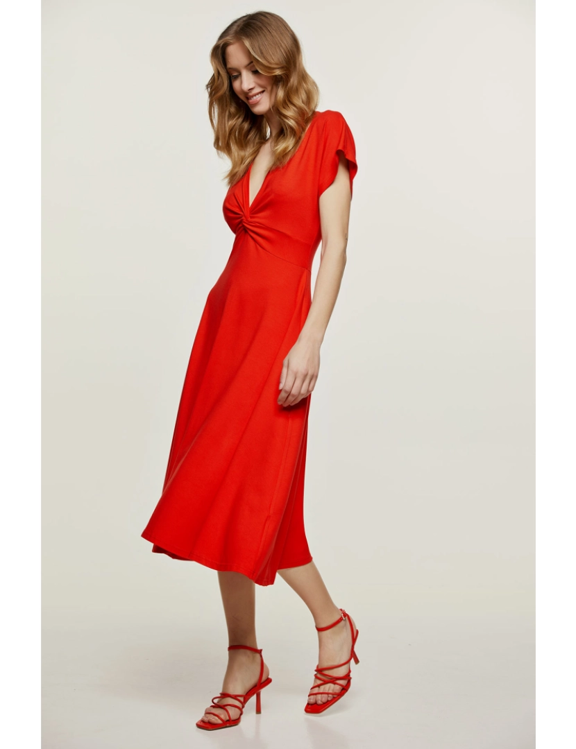 imagem de Red Knot Detalhe Vestido Midi3