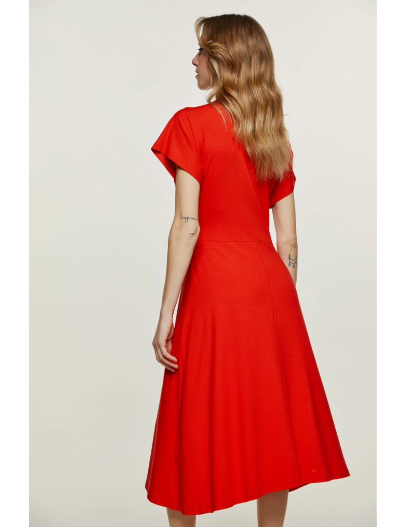 imagem de Red Knot Detalhe Vestido Midi6