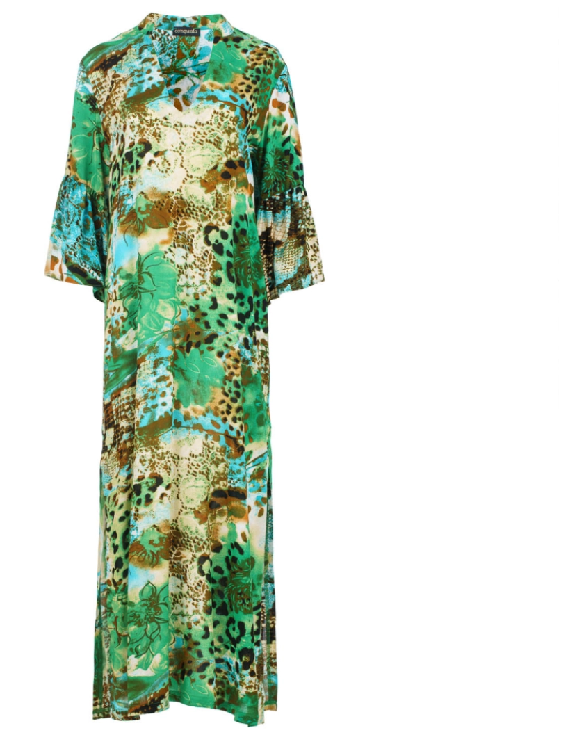 imagem de Animal Print Kaftan estilo Maxi vestido1