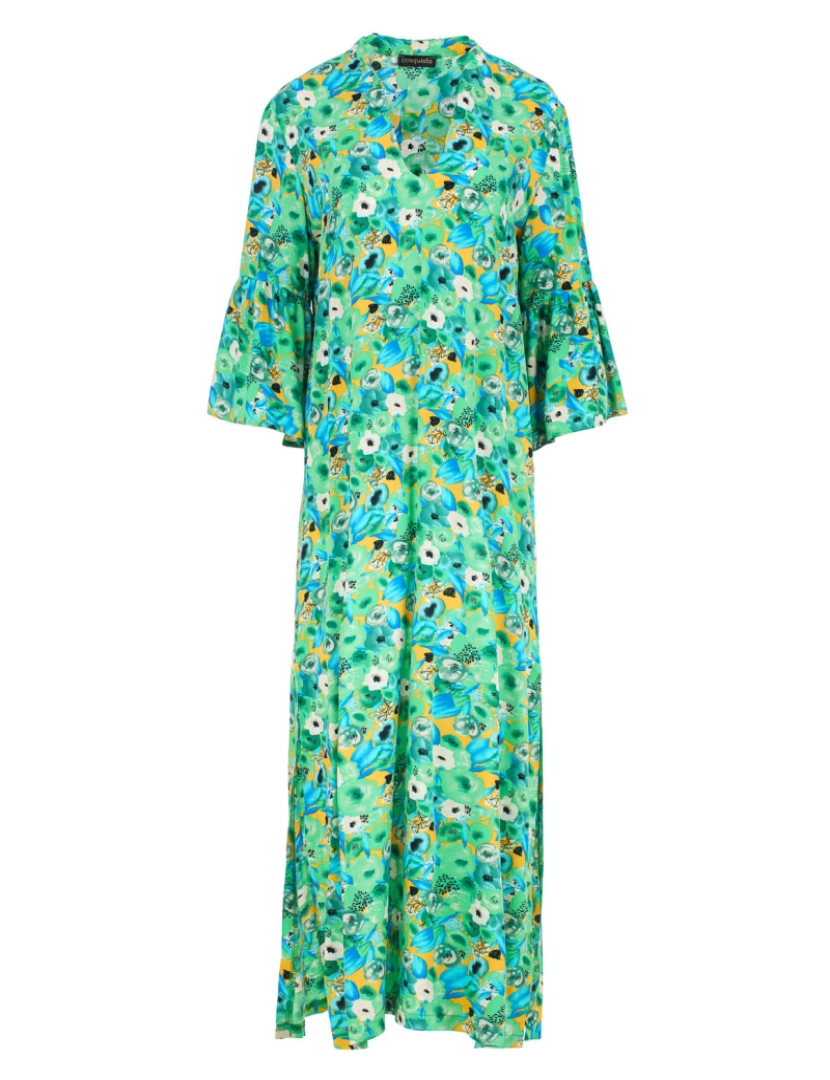 Conquista - Floral Kaftan estilo Maxi vestido