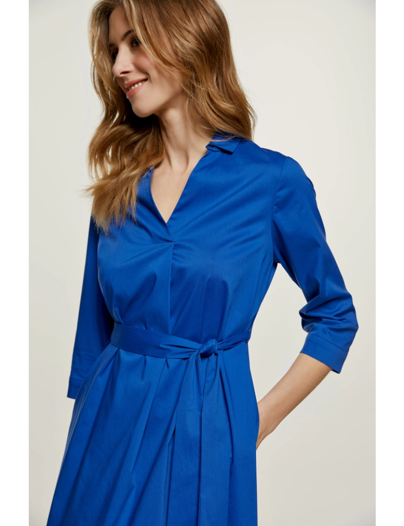 imagem de Royal Blue Midi vestido com cinto5