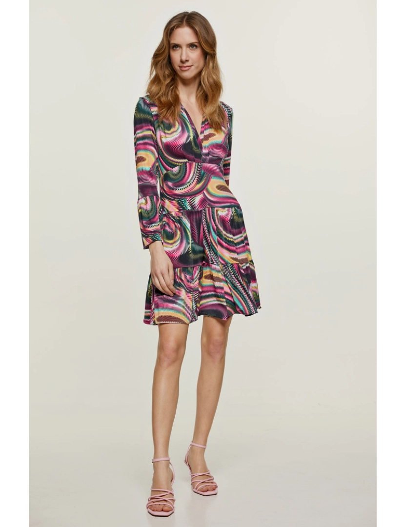 imagem de Imprimir Mulberry Jersey Tiered vestido2