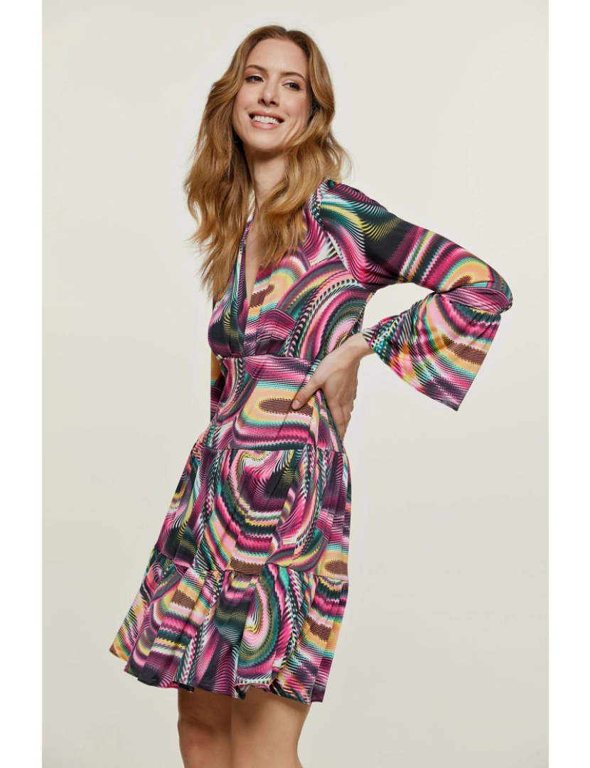 imagem de Imprimir Mulberry Jersey Tiered vestido3