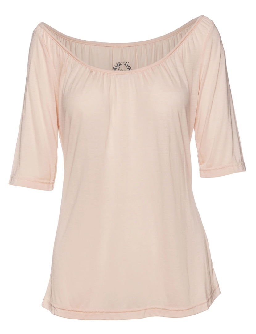 Conquista - Manga de cotovelo Light Pink Top