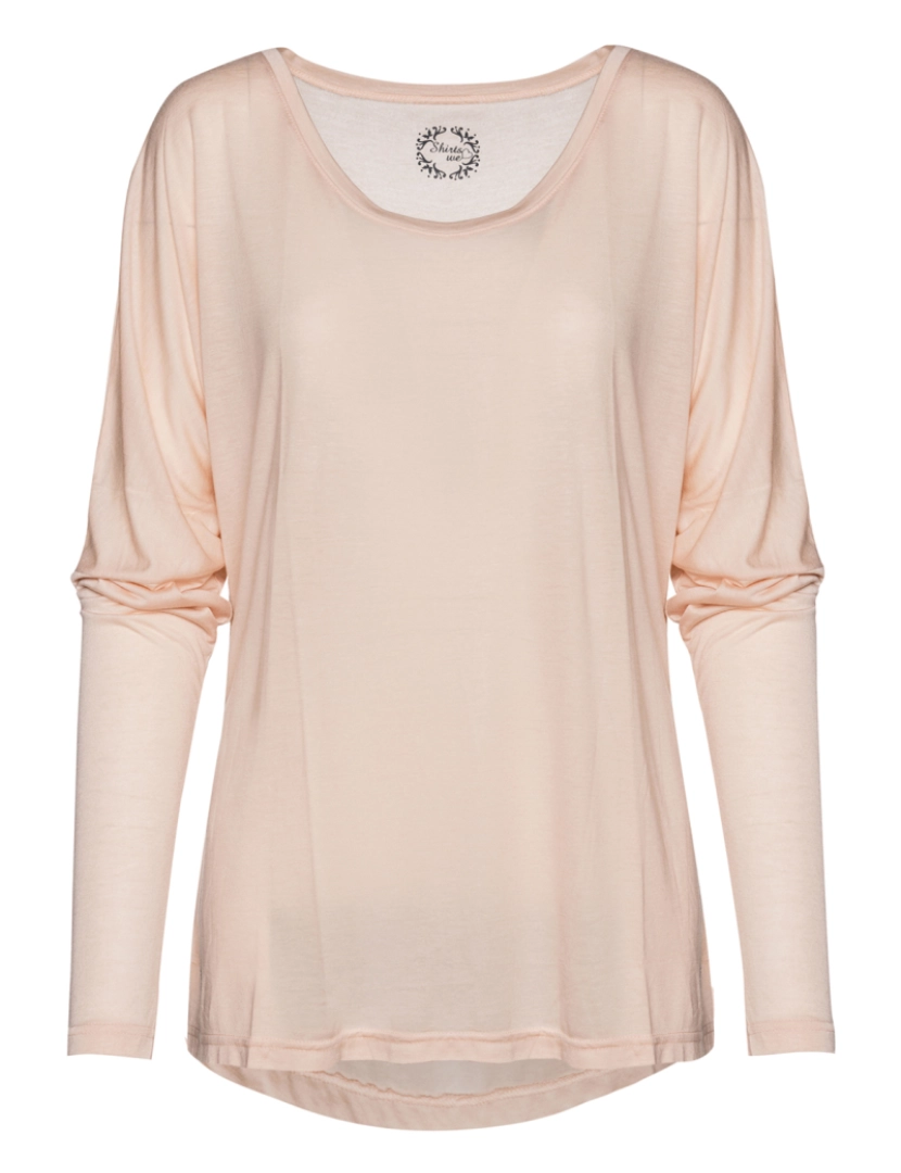 Conquista - Top rosa claro com mangas de batwing