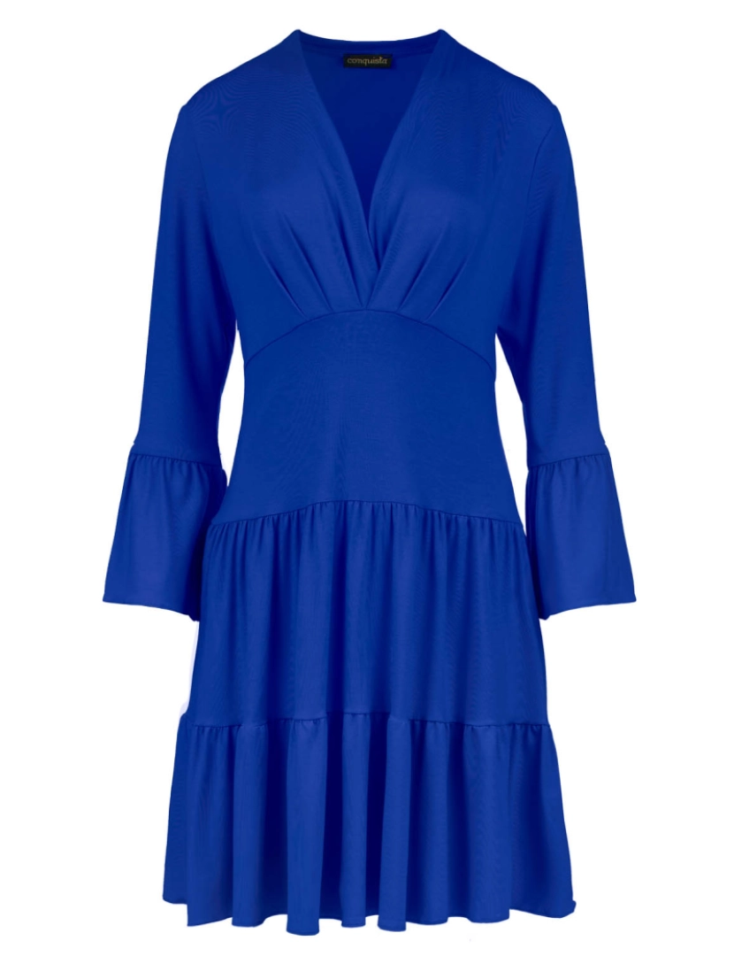 Conquista - Royal Blue Jersey vestido amarrado