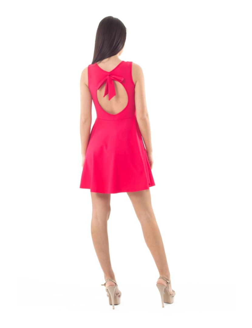 imagem de Bow Detalhe Skater vestido em vermelho2