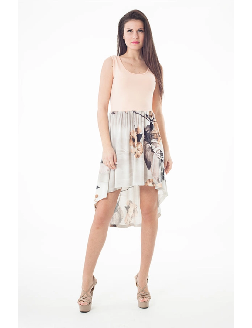 Conquista - Print High Low Hem vestido