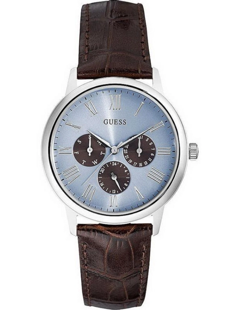 Guess - Relógio Guess Homem Castanho e Prateado