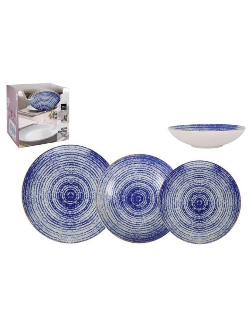 La Mediterránea - Tigela Espiral Porcelana 12 Pcs