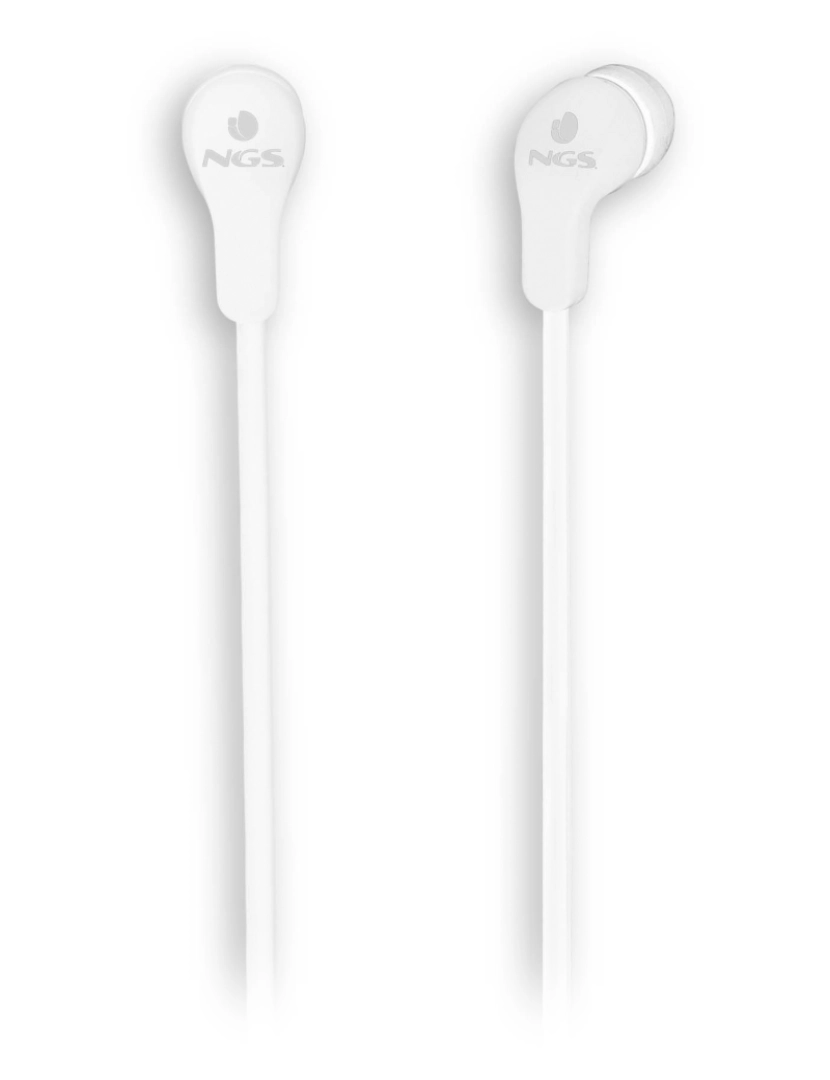 imagem de NGS CROSS SKIP WHITE: Auricular de plástico -1.2m cable - Voice assistant access - 3.2mm3