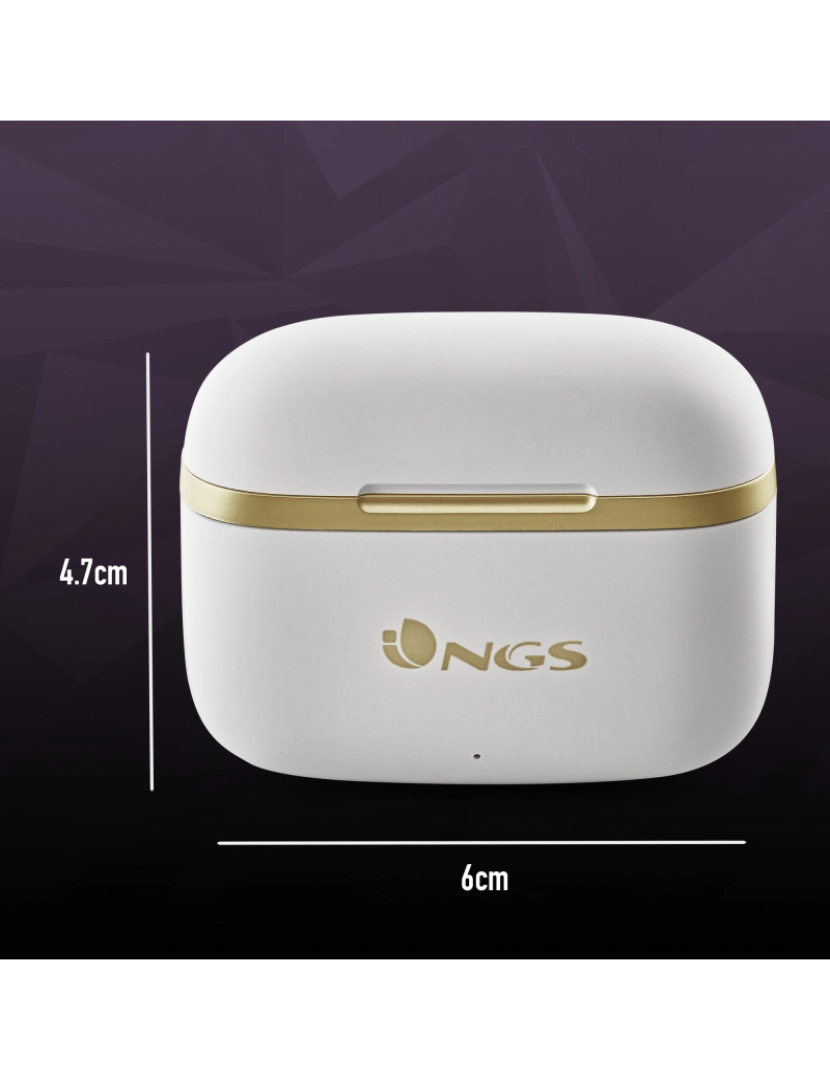 imagem de NGS ARTICA TROPHY WHITE: Auscultadores True Wireless com tecnologia de redução de ruído ANC, controlos táteis, auscultadores brancos.8