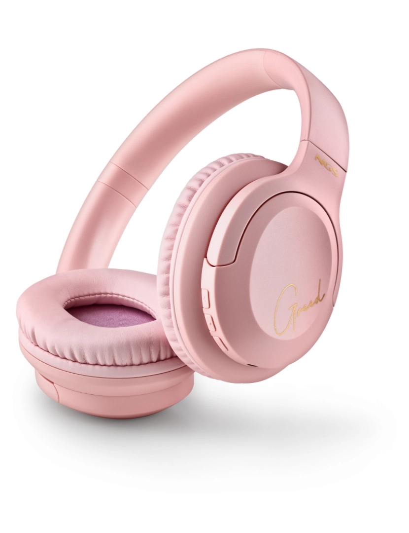 imagem de NGS ARTICA GREED PINK: Auscultadores supra-aural sem fios compatível com tecnologia Bluetooth 5.1-10hrs de autonomia. Microfone. Dobrável. Rosa.9