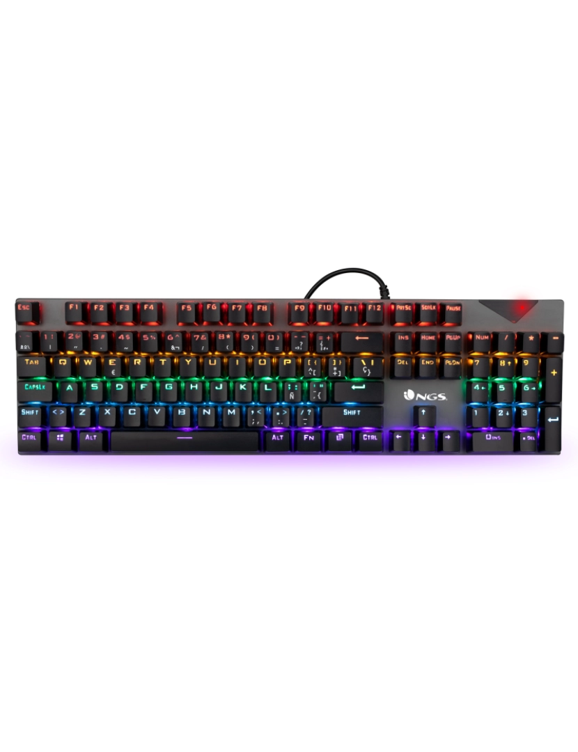 NGS - NGS GKX-500: TECLADO COMPLETO GAMING. ILUMINAÇÃO LED, TECLAS PROGRAMÁVEIS, METÁLICO, ANTIGHOSTING. PS4/ PS5/ XBOX One / XBOX X/S. Plug & Play