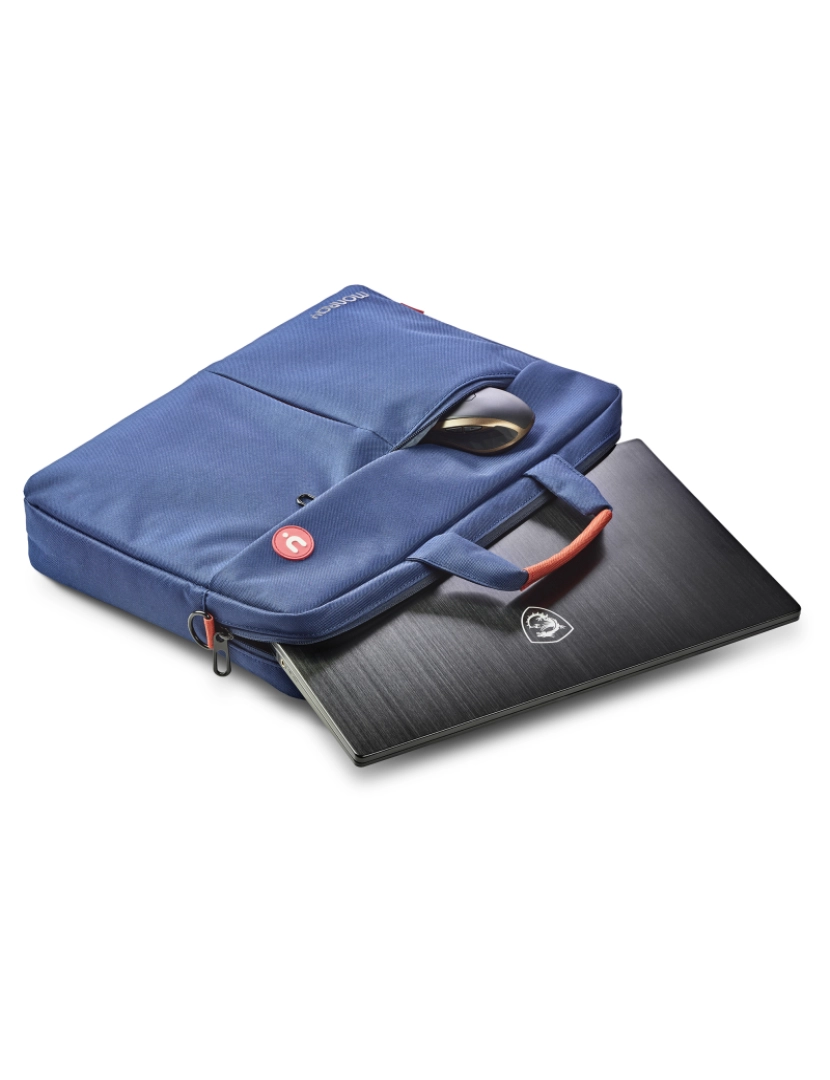 imagem de NGS Monray Seaman: Bolsa de transporte e proteção para portátil até 15,6" com amplo bolso externo. Cor azul.10