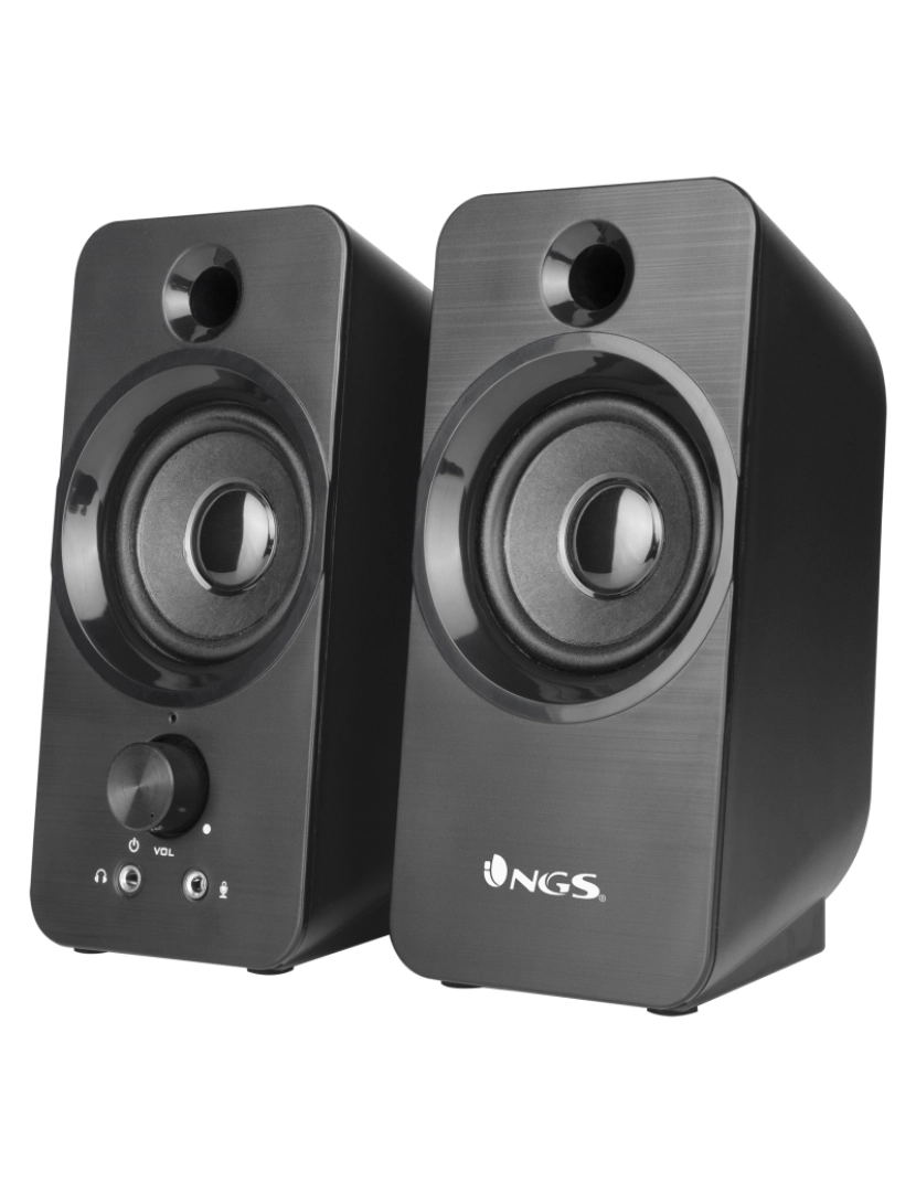 NGS - NGS SB 350: PC Speakers 2.0 stereo, 12W de potência e USB CONNECTION. COR PRETO.
