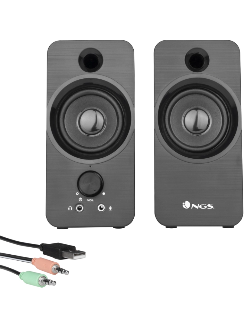 imagem de NGS SB 350: PC Speakers 2.0 stereo, 12W de potência e USB CONNECTION. COR PRETO.6