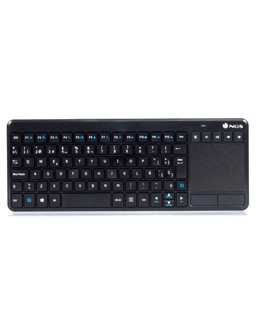 NGS - NGS TV WARRIOR: WIRELESS KEYBOARD 2.4 Ghz TECLADO MULTIMÉDIA SEM FIOS COM TOUCHPAD