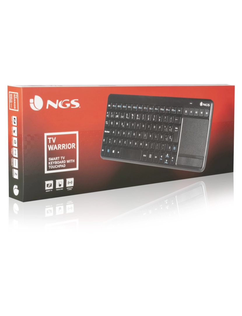 imagem de NGS TV WARRIOR: WIRELESS KEYBOARD 2.4 Ghz TECLADO MULTIMÉDIA SEM FIOS COM TOUCHPAD8