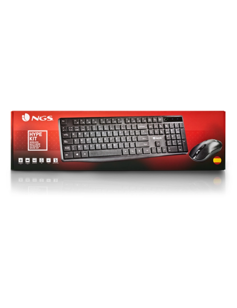 imagem de NGS Hype KIt: conjunto de rato teclado multimodo sem fios. Multiconexão BT4. 0 + BT4. 0 + 2. 4G. DPI: 800/1200/1600. PLUG & PLAY. 12 TECLAS MULTIMEDIA9