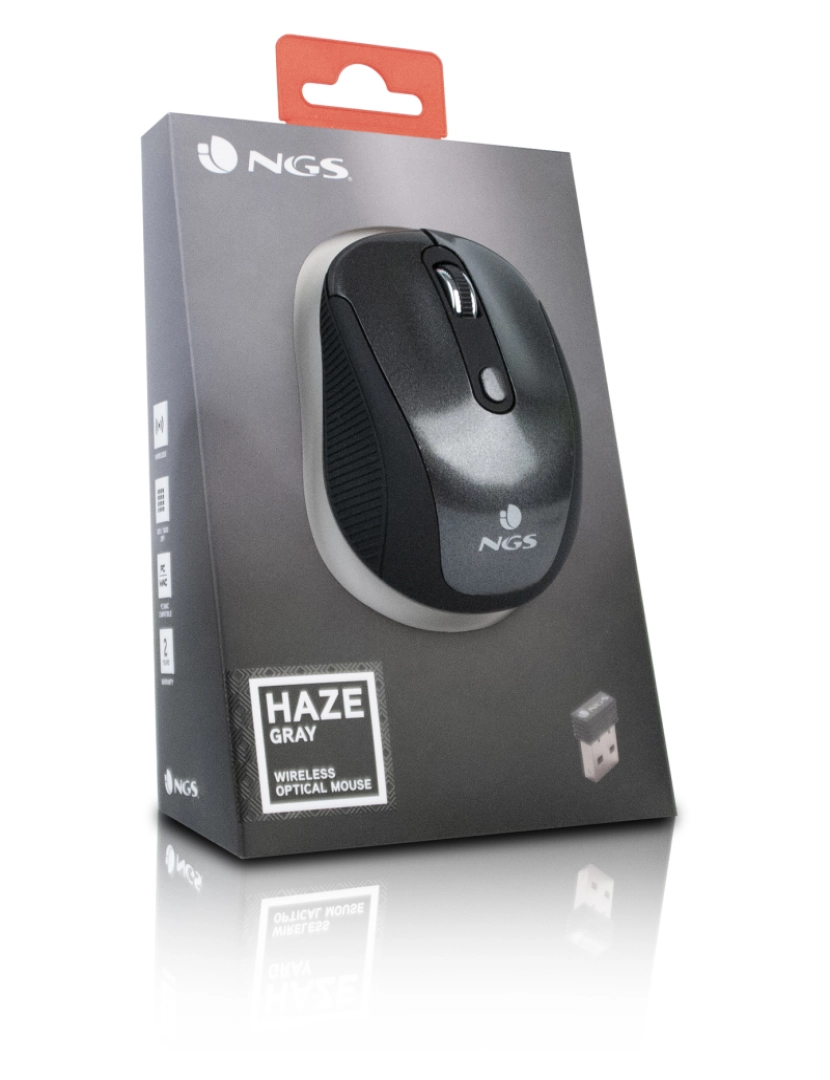 imagem de NGS HAZE: WIRELESS MOUSE 2.4 GHz Rato ótico sem fios nano-receptor -800/1600 DPI7