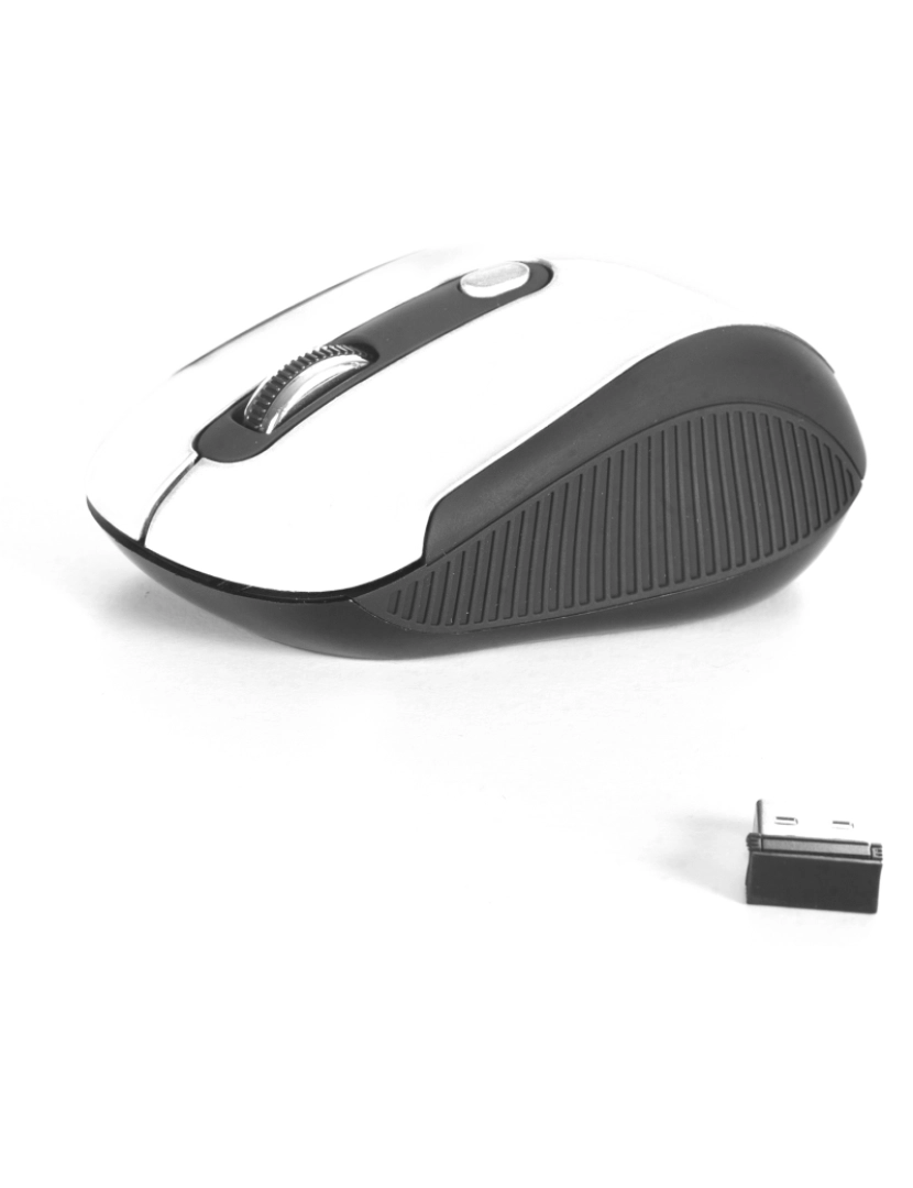 imagem de NGS HAZE WHITE: WIRELESS MOUSE 2.4 GHz Rato ótico sem fios nano-receptor -800/1600 DPI2