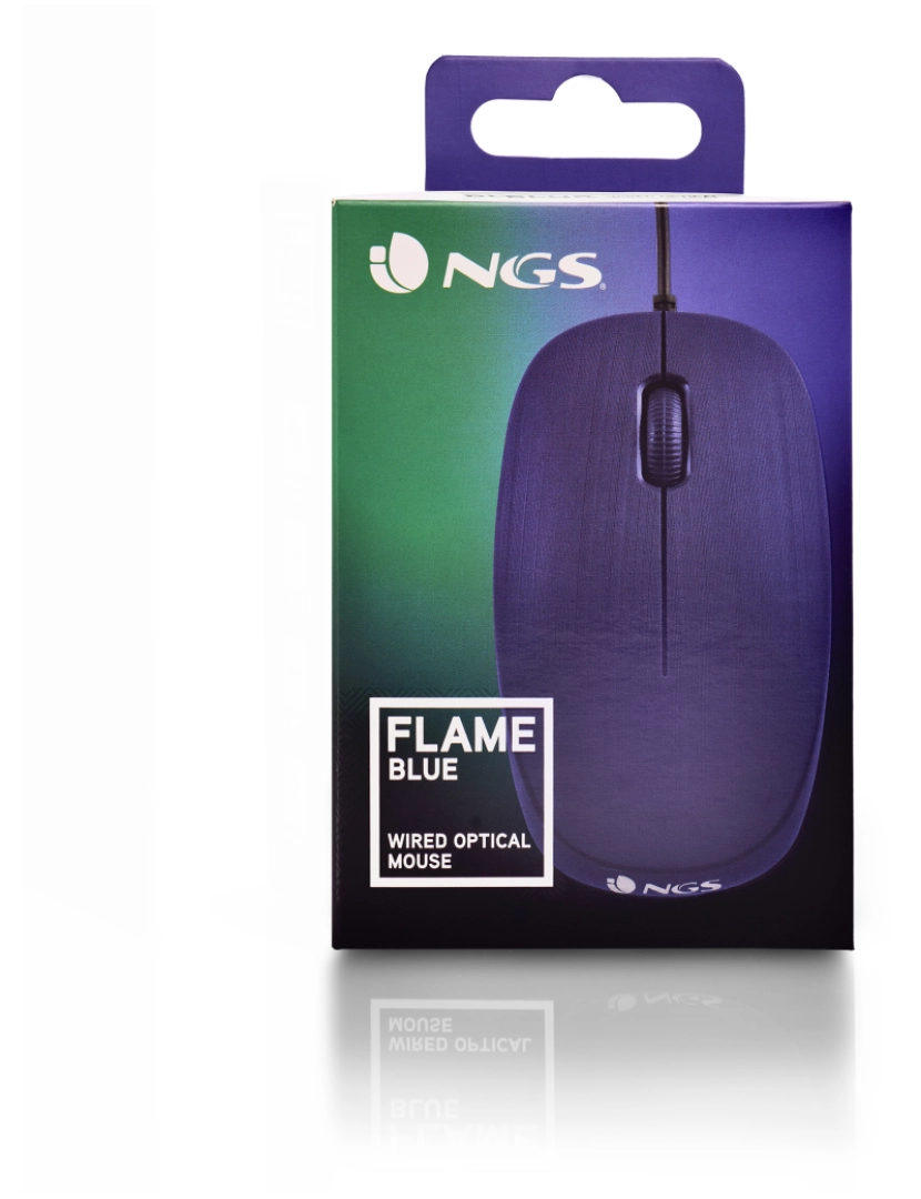 imagem de NGS FLAME BLUE: Rato ótico com fios 1000dpi, roda, tamanho padrão. Ligação USB. Azul.5