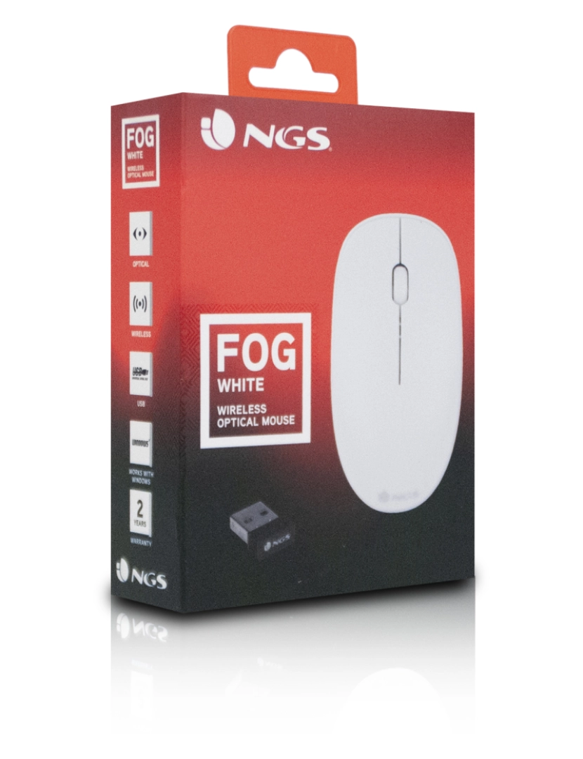 imagem de NGS FOG WHITE: WIRELESS MOUSE RATO 2.4 GhZ,2 BOTOES+SCROLL. Branco.5