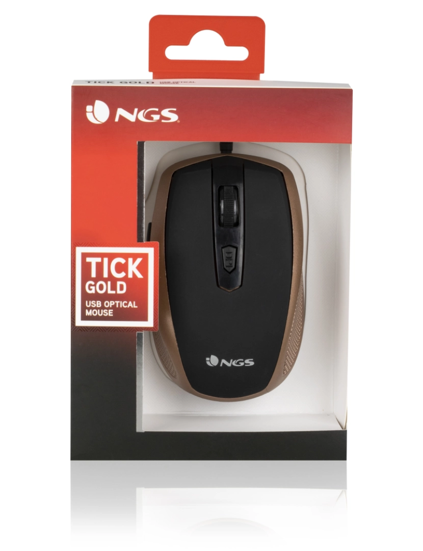 imagem de NGS TICK GOLD: Rato com fios USB Ótico- switch dpi 800/1600-6 botões6