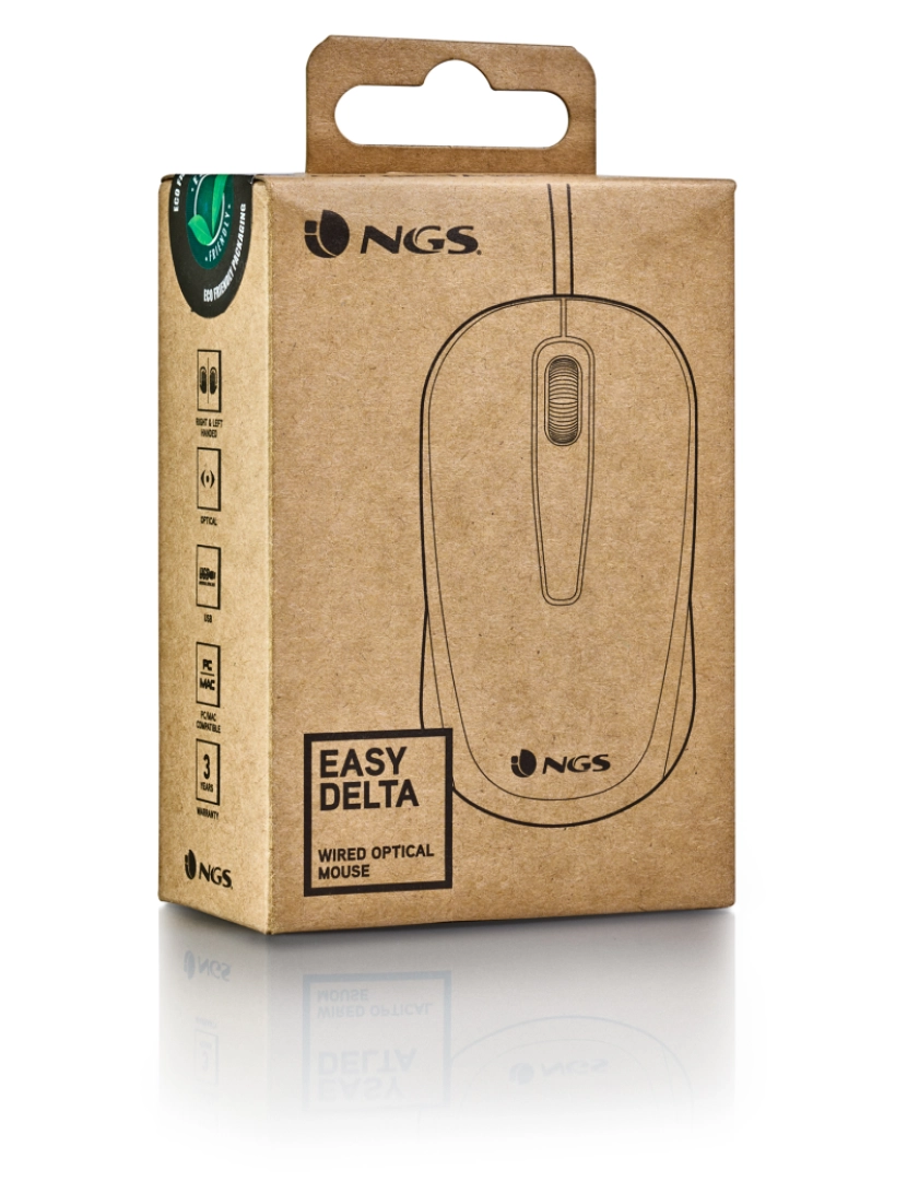 imagem de NGS Easy Delta Rato ótico de 1200 dpi com ligação USB. "Plug and Play". 3 botões . Preto.7