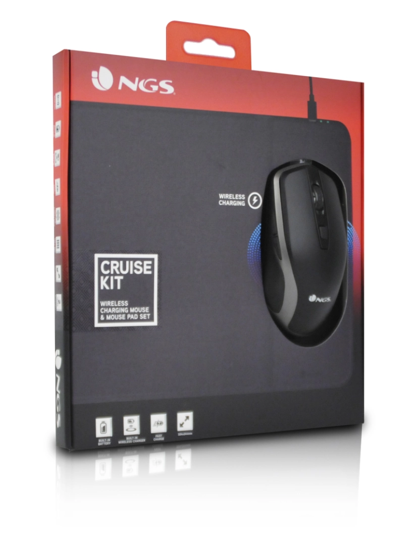 imagem de Ngs CruiseKit  conjunto de mouse pad e rato sem fio com bateria incorporada10