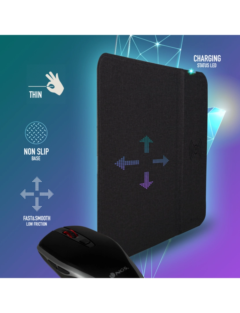 imagem de Ngs CruiseKit  conjunto de mouse pad e rato sem fio com bateria incorporada4
