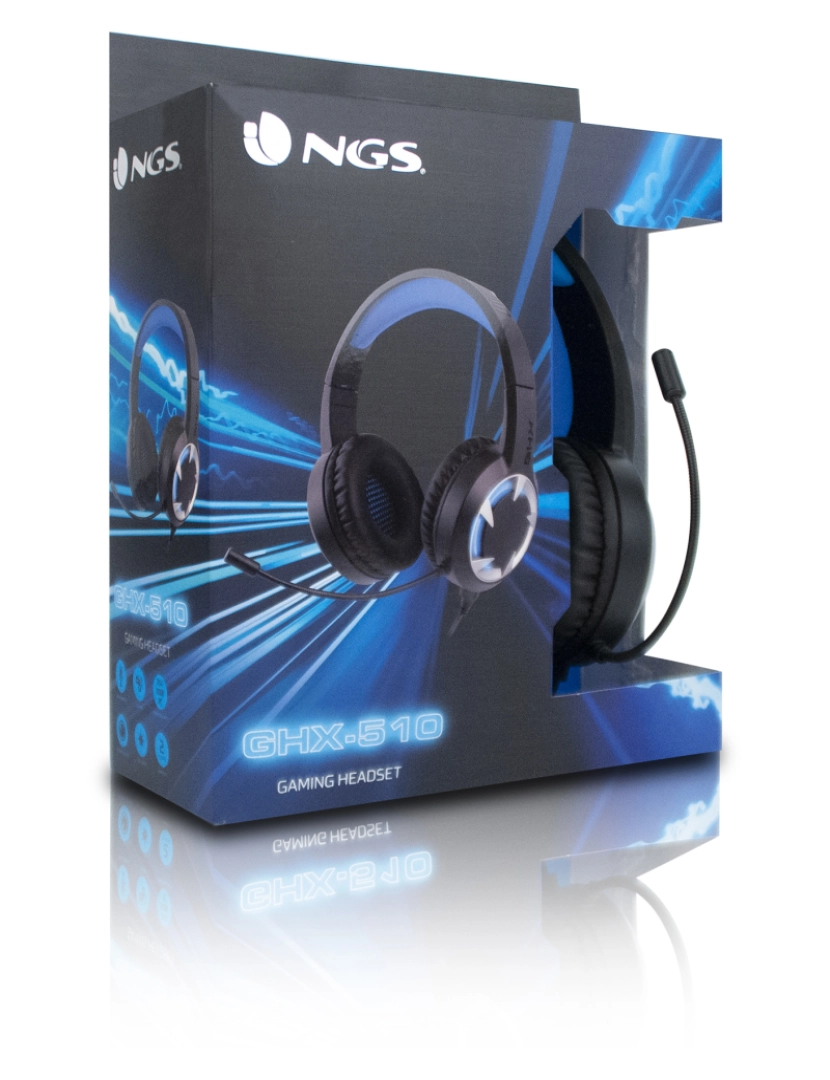 imagem de NGS GHX-510: Auscultadores Gaming,iluminação LED, volume integrado, compatíveis com PS4/XBOXONE/PC7