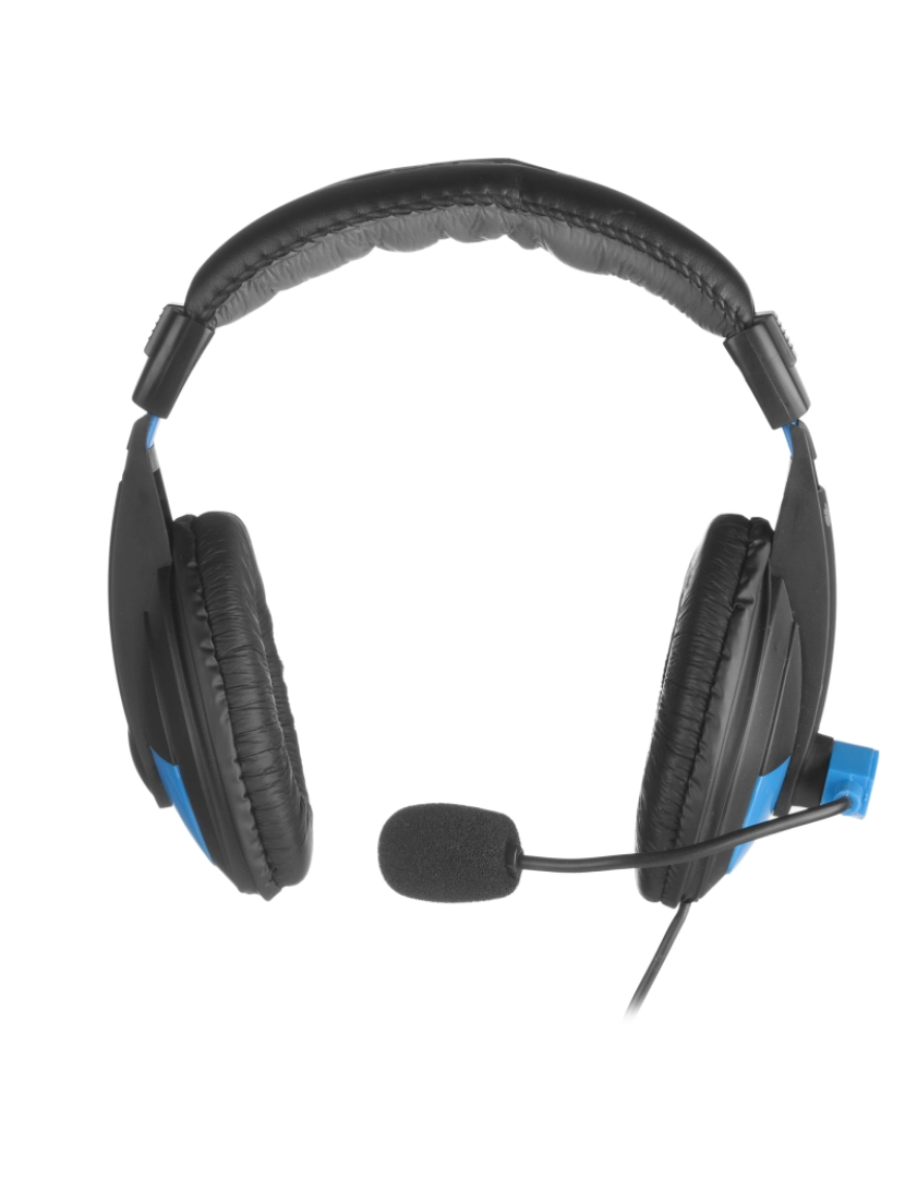 imagem de NGS MSX9 PRO BLUE: Auscultadores circum-auriculares com controle de volume, banda de cabeça acolchoada, microfone e entrada 3,5mm2